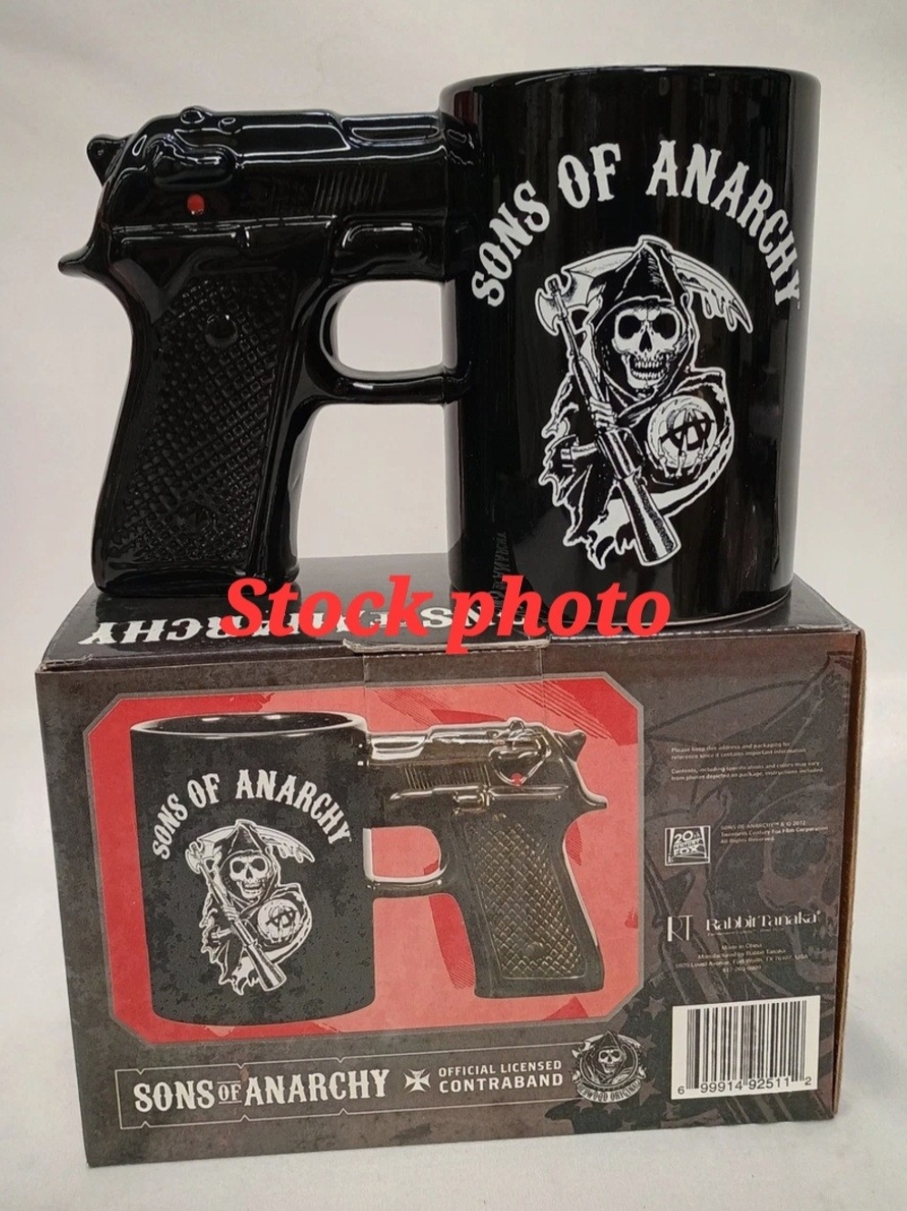 Sons of Anarchy Black Ceramic Mug with Gun Handle